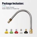 1/4 Quick Connect Gutter Cleaner w/ 5 Nozzle Tips-8