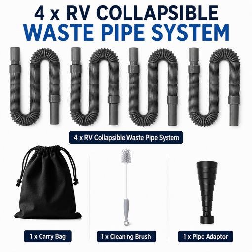 RV Collapsible Waste Pipe System Kit