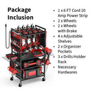 Power Tool Organizer Cart with 20A Power Strip-8