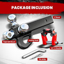 5-in-1 Trailer Hitch Tri-Ball Mount with Hook, Pin, & Shackle-8