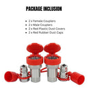 2-Set 1/2'' Ag Hydraulic Tractor Quick Connect Couplers with Dust Caps-8