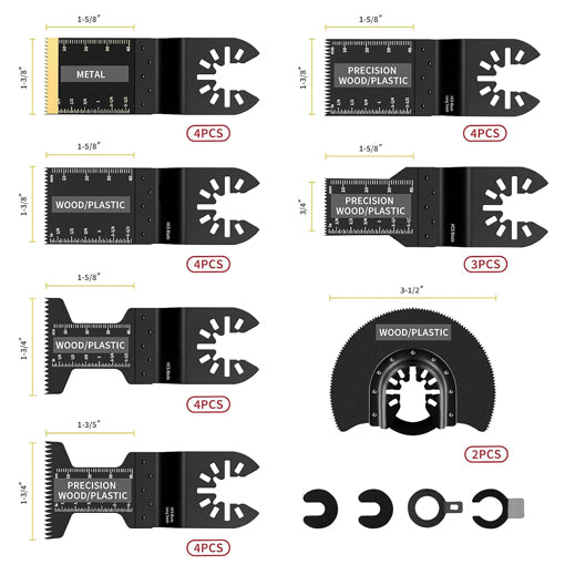 29PCS Oscillating Saw Blades
