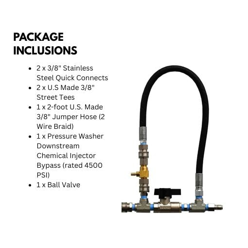 Pressure Washer Downstream Chemical Injector Bypass Kit