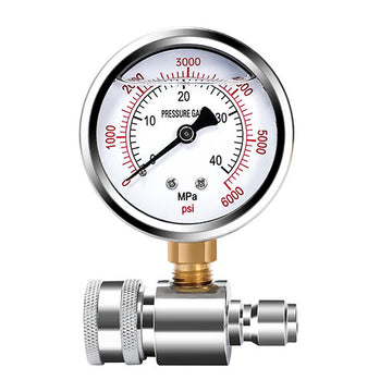 3/8 Inch Quick Connect Pressure Washer Gauge