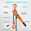1-1/2 Ton Steel Lever Chain Hoist-3