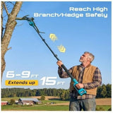 6-in-1 Cordless Pole Saw & Hedge Trimmer