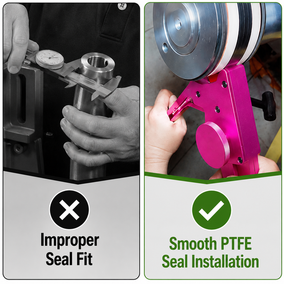 Adjustable PTFE Cylinder Rod Piston Seal Installer