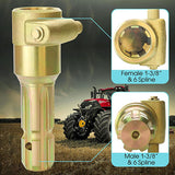 Tractor PTO Extender 1-3/8 inch 6 Spline Male to Female Adapter