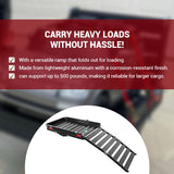 Aluminum Hitch Cargo Carrier with Ramp