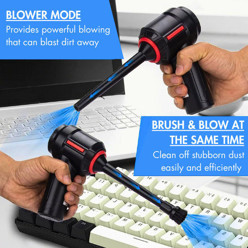 Mini Air Duster & Vacuum Keyboard Cleaner