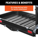 Aluminum Hitch Cargo Carrier with Ramp-7
