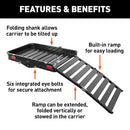 Aluminum Hitch Cargo Carrier with Ramp-8