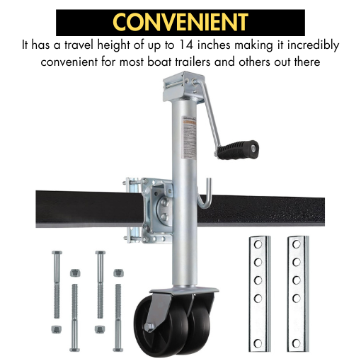 Heavy-Duty Dual Wheel Trailer Jack