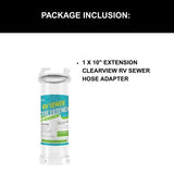 10 inch Extension Clearview RV Sewer Hose Adapter
