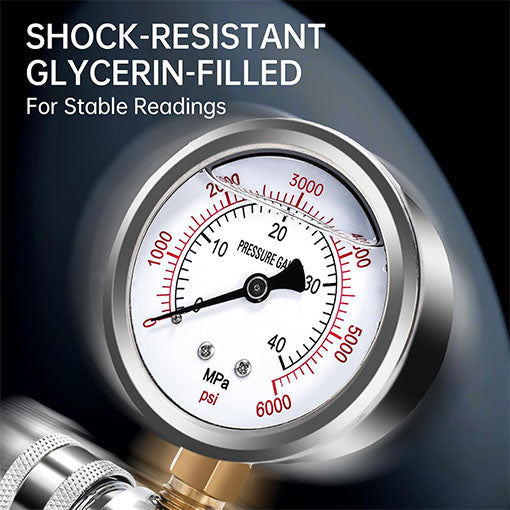 3/8 Inch Quick Connect Pressure Washer Gauge