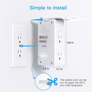 9-Plug Wall Outlet Extender With Night Light & Shelf-8