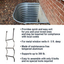 Metal Window Well Escape Ladder-5