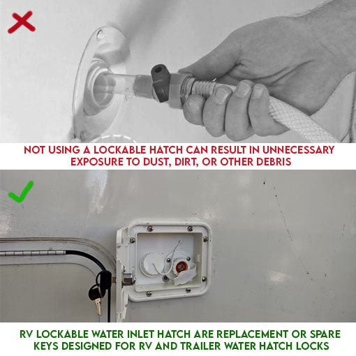 RV Lockable Water Inlet Hatch