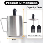 Stainless Steel Basting Pot And Brush Set