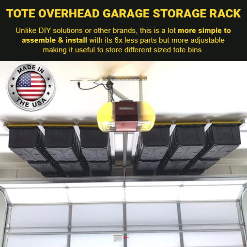 Tote Overhead Garage Storage Rack