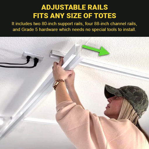 Tote Overhead Garage Storage Rack
