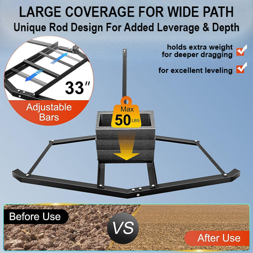 Tow Behind Drag Harrow