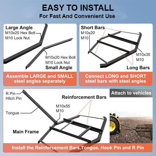 Tow Behind Drag Harrow