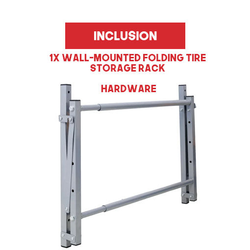 Wall-Mounted Folding Tire Storage Rack
