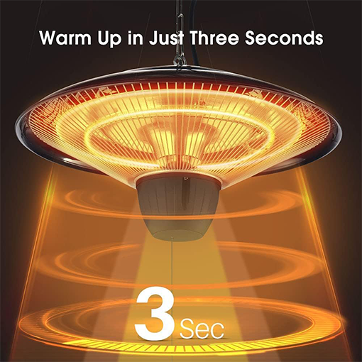 1500W Electric Hanging Patio Heater