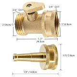 Brass Jet Nozzle with Shut-off Valve