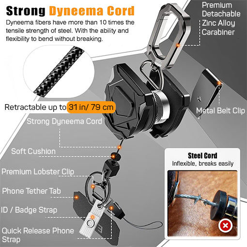 Heavy Duty Retractable Keychain