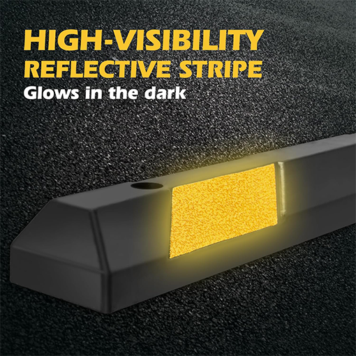 72" Heavy Duty Rubber Parking Curb