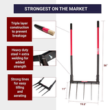 Garden Broadfork w/ Fiberglass Handle