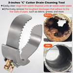 Heavy Duty C-Cutter Drain Cleaning Tool
