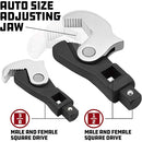Adjustable & Spring-Loaded Crowfoot Wrench Set-5