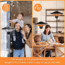 1500W Electric Hanging Patio Heater-7