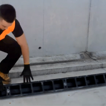 72" Heavy Duty Rubber Parking Curb - 0