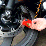 Simply Place Brake Lock on Motorcycles