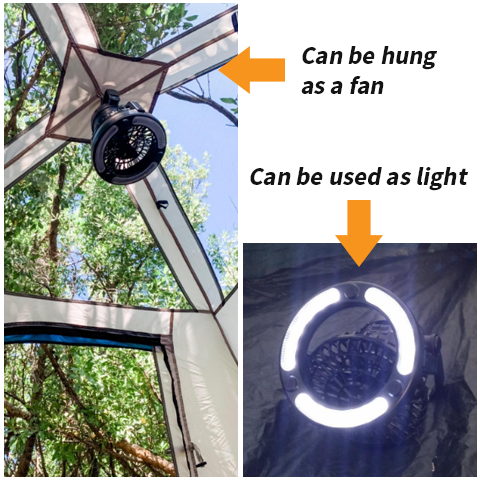 2-in-1 Camping Lantern w/ Fan