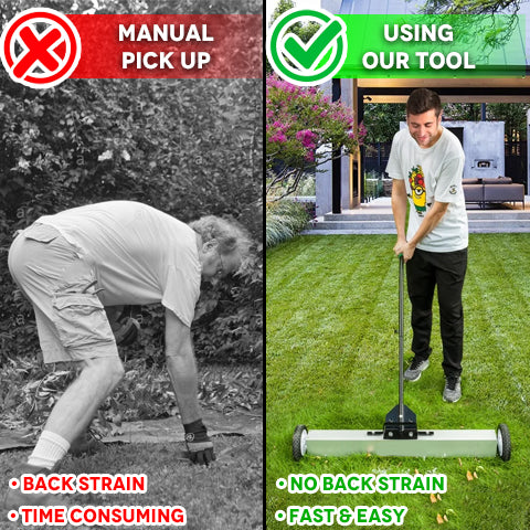 Manually picking up VS using the Magnetic Sweeper