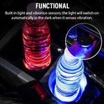 Functional 2 Pcs LED Car Cup Holder