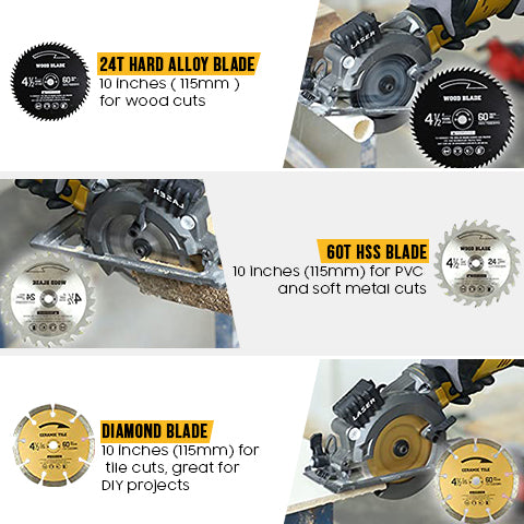 4.5 Inch Compact Circular Saw with Laser Guide