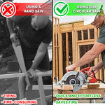 Comparison of using a  4 Inch Circular Saw with Beam Laser Guide