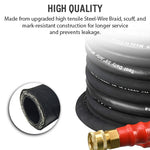 50 FT Pressure Washer Hose is made of high quality material