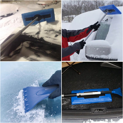 Telescoping Snow Broom And Ice Scraper (2-Pack)