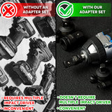Comparison when using an 8 Piece Impact Socket Adapter and Reducer Set