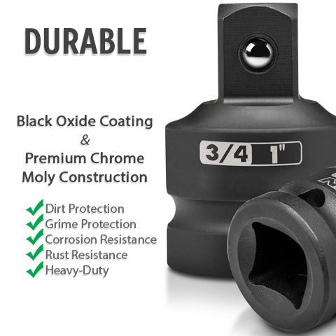 Durability of 8 Piece Impact Socket Adapter and Reducer Set