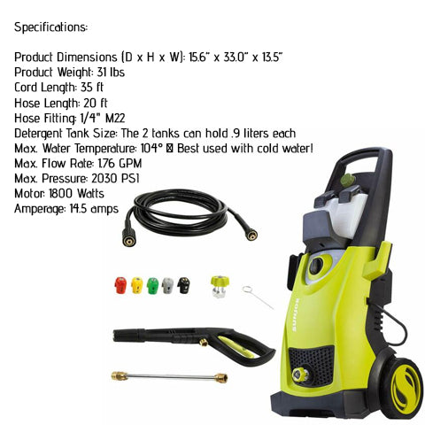 SPX3000 Electric Pressure Washer