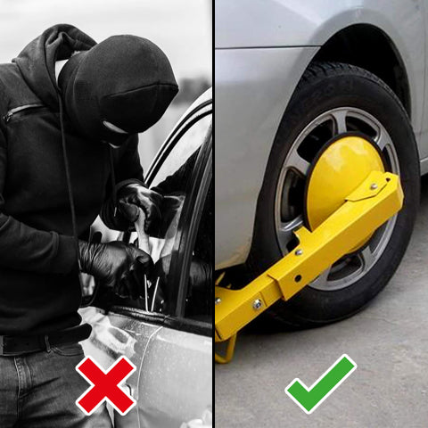 Without a wheel lock clamp VS using the Anti-theft Adjustable Wheel Lock Clamp