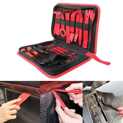 Haokaini 12 Pcs Car Trim Removal Tool Kit Car Upholstery Repair Kit Car  Door Audio Panel Trim Removal Set Car Audio Removal Tool Fastener Door Body